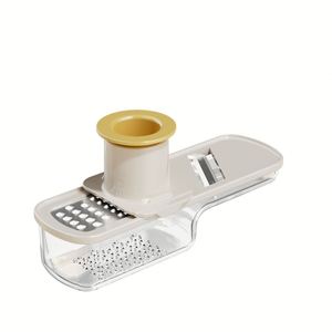 3in1 Manual Small Fine Shredder & Slicer <b>for</b> Garlic & Ginger Mini Grater with Container & Finger Guard - Product Image 6