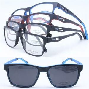 Toptan TR90 kare şekli öncülük optik gözlük çerçeve üzerinde manyetik klip ile polarize güneş gözlüğü lens erkekler için - Product Image 4