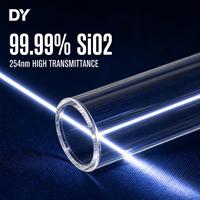 Tubo de Vidrio de Cuarzo de Alta Pureza para Uso en Laboratorio, Transparente, Tamaño Personalizable, Opciones OEM, Capaz de Soldadura, Pared de 1.0 mm