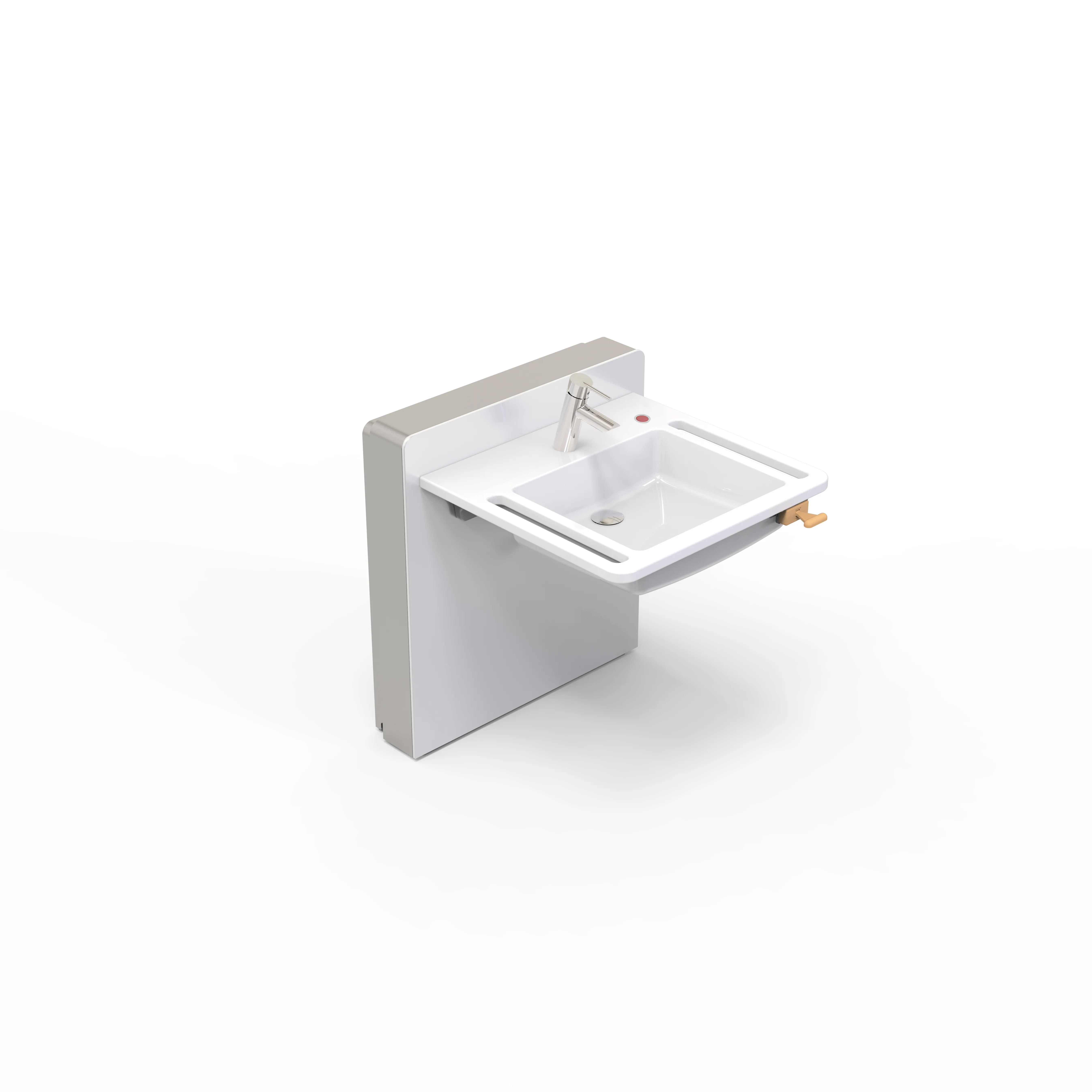 Modern hareketlilik banyo mutfak dikdörtgen elektronik lavabo kaldırıcı bir düğme su lavabo yaşlı ve engelli için bakım