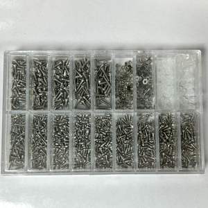 Kit de vis pour lunettes, 18 tailles, vis et écrous métalliques pour plaquettes de nez et branches, pièces de réparation légères pour lunettes - Product Image 2