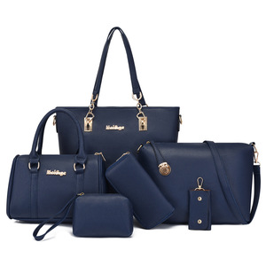 방수 숙녀 라운드 양동이 체인 매력 클래식 패션 로고 핸드백 세트 Pu 가죽 여성 Crossbody 가방 - Product Image 5