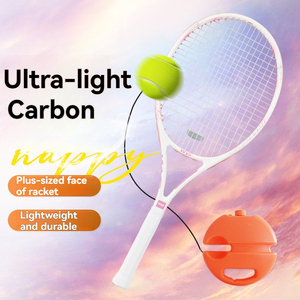 <span class=keywords><strong>Raquette</strong></span> de tennis en fibre de carbone durable, <span class=keywords><strong>raquette</strong></span> de tennis pour débutants, <span class=keywords><strong>raquette</strong></span> de tennis pour un seul joueur en plein air, antidérapante, absorbant les chocs - Product Image 4