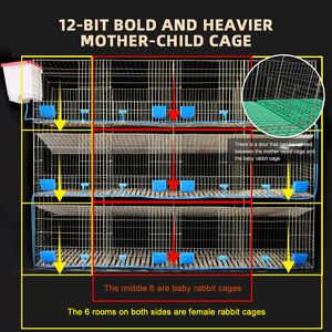 Grande Ferme Cage Galvanisée <span class=keywords><strong>pour</strong></span> Lapins Élevage de Lapins Cages Durables Offertes à la Vente - Product Image 3