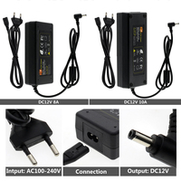 12V Adaptateur AC100-240V Transformateurs D'éclairage Sortie DC12V 1A 2A 3A 4A 5A 6A 8A 10A UE/US Plug 12V Alimentation pour LED Bande