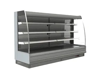 Commercial refrigeration equipment supermarket display glass side panel half height cabinet freezer