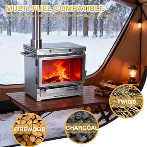 Calentador de Tienda de Campaña Portátil Plegable de Acero Inoxidable INBESTCAMP para Caza, Invierno, Pastoreo y Uso General - Product Image 2