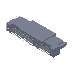 Señal a través del orificio de ángulo recto DIP Sistemas de almacenamiento LCP 0,05 pulgadas 1,27mm Slimline Serial SATA conector