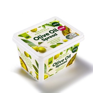 Hộp Đựng Kem Hình Vuông <span class=keywords><strong>IML</strong></span> Dùng Một Lần Logo Tùy Chỉnh 16Oz Cốc Nhựa Đóng Gói Có Nắp - Product Image 1