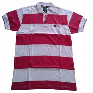 Camiseta de Hombre al Por Mayor de Fabricante OEM, Estilo Inglés, Tejido Piqué a Cuadros Teñido con Hilo, 100% Algodón, Cuello Redondo - Product Image 1