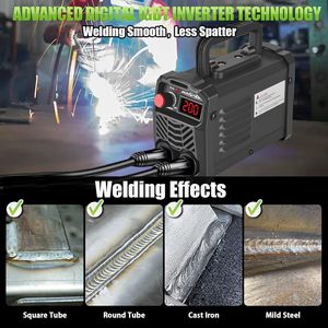 COROTC Nouvelle livraison directe depuis l'entrepôt américain Mini Stick ARC-200 Poste à souder <span class=keywords><strong>MMA</strong></span> 110V 120A Machine à souder portable Surcharge 4.5kW 60% AC - Product Image 3