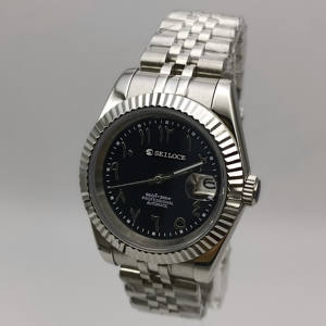 SEILOCE New Stainless Steel Arabic Index Green Luminous <b>Watch</b> with NH35 Movement - Product Image 2