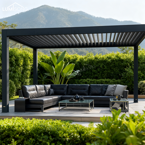 Pérgola de Lujo con Techo Ajustable Motorizado de Aleación de Aluminio, Gazebo, Pabellón Impermeable para Exteriores, Techo Ecológico para Jardín - Product Image 4