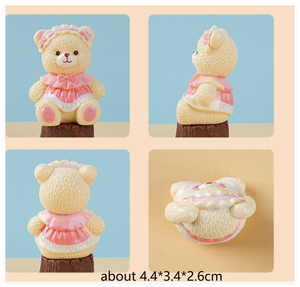 Statuette 3D Cartoon Carine in Resina, Decorazione per Torte Natalizie e Matrimoniali, Scultura per San Valentino, Ornamento <span class=keywords><strong>Globo</strong></span> di Neve - Product Image 6