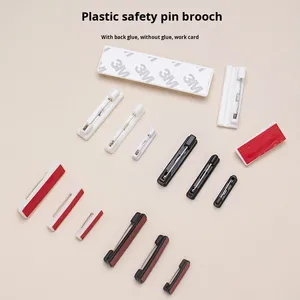 Hudie LYP0227 - Pin de Seguridad de Plástico Blanco, Porta Credencial, Broche Simple, Base para Insignia, Hecho en Zhejiang, China - Product Image 1
