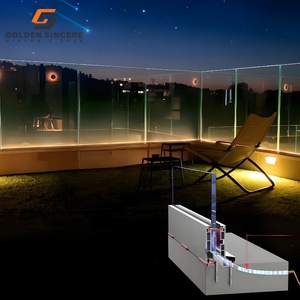 Système de garde-corps en verre sans cadre en alliage d'aluminium GS pour toit et jardin - Product Image 2