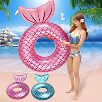 Bouée de natation sirène gonflable en PVC, tailles 70cm 90cm 110cm, flotteur géant pour piscine pour adultes, jouet aquatique d'été pour la plage
