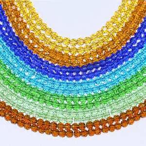 スパークリングクリスタルビーズ8mmファセットRondelleクリスタルランプワークガラスビーズブレスレット製造用 - Product Image 2