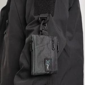 Xpac Waterproof Key Pouch Mini Storage Bag With Zipper Pocket Outdoor Sports Unisex Black Solid Color Detachable Strap - Product Image 4
