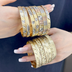 Bracciale di lusso all'ingrosso della fabbrica JXX vendita calda in Nord America 14k placcato oro braccialetto in ottone gioielli per le donne - Product Image 3