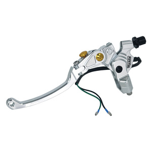 Levier d'embrayage en alliage d'aluminium Mokila, base miroir or-bleu, poignée de frein de moto droite, universel, pour rénovation et amélioration - Product Image 5