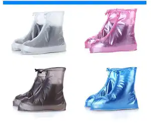 PVC no desechable adultos hombres y mujeres engrosada cubierta de Botas de lluvia estudiante zapatos al aire libre tobillo zapato Botas de lluvia de silicona