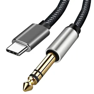 Schließen Sie die Audio-Kabel-Mixer-zu-Verstärker-Leitung des Leistungs verstärkers Typ C an 6.35 für Audio-und Video kabel an