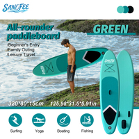 Planche de paddle gonflable tout-terrain ultra-légère ISUP avec tapis antidérapant pour débutants et adultes