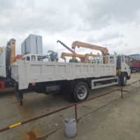 Camion grue de levage JAC 4x2 avec grue à flèche droite XCMC SQ125SK2 de 5 tonnes certifiée CE