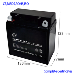 오토바이 시동 전력에 대한 도매 맞춤형 YT7L-BS MF12V 7.0AH VRLA 배터리 밀봉 납산 - Product Image 1