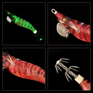 Sal Marina Luminosa al por Mayor 1.8 #   2.2 #   2.5 #   Señuelo de Pesca <span class=keywords><strong>EgI</strong></span> para Calamar, Pulpo y Camarón - Product Image 3