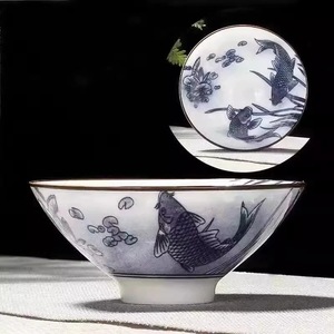 Blue And White Porcelain <b>Tea</b> <b>Cups</b> <b>Set</b> Six Piece Conical Shape Gift Box For <b>Tea</b> Tasting Household Use - Product Image 5