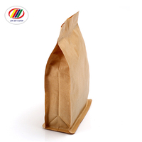 Vente en gros de sacs en papier kraft réutilisables en mylar transparent avec fermeture à glissière refermable à fond plat pour aliments avec fenêtre transparente