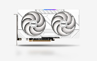 Nouvelle carte graphique 2025 RX 9060XT 16G D6 OC PURE ARGB Blanche Double Ventilateurs GDDR6 PCI-Express 5.0 X16 pour PC de Jeu de Bureau