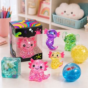 Transparent Jelly Toy Collection Glitter Capsule Globe Elephant Bunny Crab <b>Fidget</b> Squeeze Classroom Reward <b>Pack</b> - Product Image 5