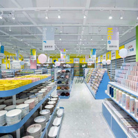 Custom Size Store Display Rack Blue Multi-item Display Stand Convenience Stores Boutique Shelving