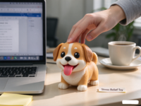Mini jouet anti-stress en silicone souple en forme de chiot qui éclate la langue, jouet sensoriel pour enfants et adultes