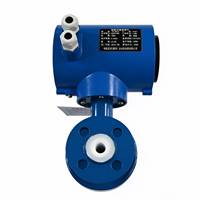 Pengukur Aliran Air Cerdas Sensor Aliran Magnetik Rs485 4-20ma Din100 Layar Digital / Pengukur Aliran Elektromagnetik Air Salin