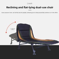 Lit de camping pliable pour la randonnée, la pêche, le camping en plein air, imperméable, réglable, pour les activités intérieures et extérieures