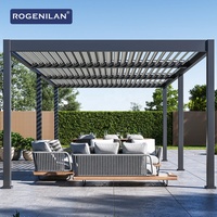 Pergola Bioclimatique Rogenilan Giardino à Toit à Lames Orientables, en Aluminium, pour Extérieur, Gazzebo, Gartenhaus