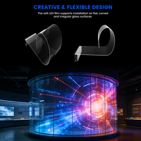 Pantalla LED Transparente Ultrafina Autoadhesiva para Tiendas Minoristas, Centros Comerciales, Interiores y Semi-Exteriores, con Paso de Píxeles P5-P16