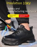 Chaussures de sécurité imperméables pour hommes GUYISA, résistantes aux chocs, bottes de travail protectrices, légères, isolées, chaussures de sécurité électriques 10KV