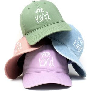 Gorra de béisbol bordada Be Kind, gorra unisex de sarga de algodón, sombrero de moda para mujer - Product Image 3