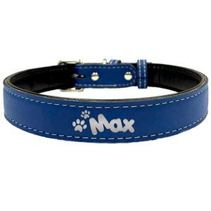 Collares para Mascotas de Cuero PU Impermeable con Cierre de Metal Ajustable Personalizado, Hundehalsband, <span class=keywords><strong>Collar</strong></span> de Perro de Cuero Sintético Grabable con Láser - Product Image 4
