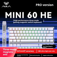 Alibaba Grosir Belanja Online AULA MINI WIN60 HE Pro Tri-mode 2.4G Nirkabel Berkabel Belanja Tri-mode Keyboard Gaming