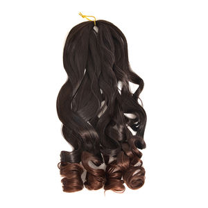 22 pollici onda allentata rimbalzante capelli intrecciati francese arricciatura Pre allungata 150g Yaki trecce ricci uncinetto capelli sintetici per la <span class=keywords><strong>donna</strong></span> - Product Image 4