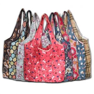 Bolsa de Compras Plegable Reutilizable de Fábrica, Impermeable, Portátil, con Cordón, Promocional, de Poliéster, para Almacenamiento - Product Image 1