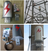 Antenne 2 3 trous métal dôme Type Opgw fibre optique câble joint fermeture épissure boîte 24 48 noyau