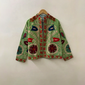 Luxury Handmade Cotton Velvet Suzani Embroidery Boho <b>Hippie</b> Women Winter <b>Jacket</b> Indian Unisex Resort Fashion Coat Wholesale - Product Image 1