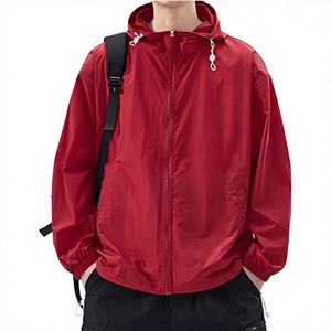 New Arrival Fashion Breathable Casual <b>Thin</b> UV Protection Summer Men Outdoor Climbing <b>Jacket</b> Zipper Nonwoven <b>Waterproof</b> Windproof - Product Image 4